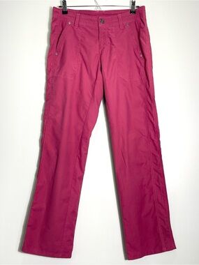 KUHL Women Cotton Nylon Red Pink Pants Outdoor Hiking Stretch Sz. 6 Short Petite